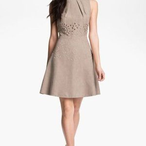 Suede Look Sleeveless Fit and Flare Dress with Size 2 NWOT